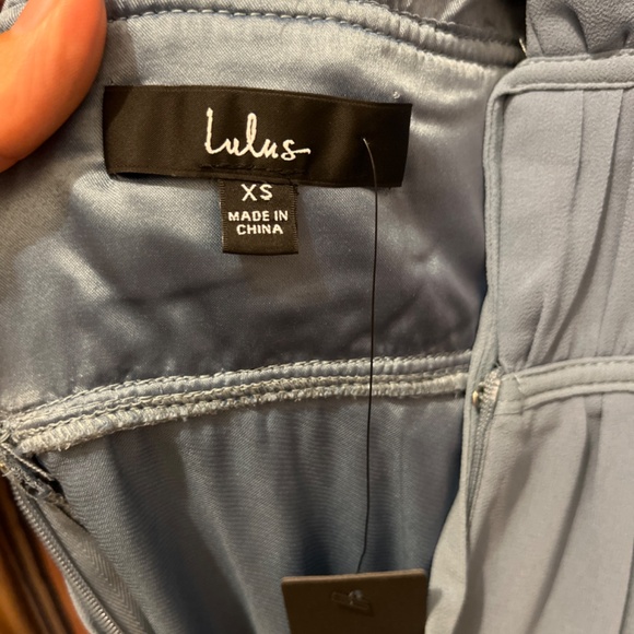 Lulu's I'm All Yours Slate Blue Ruffled Maxi Dress - Picture 4 of 4